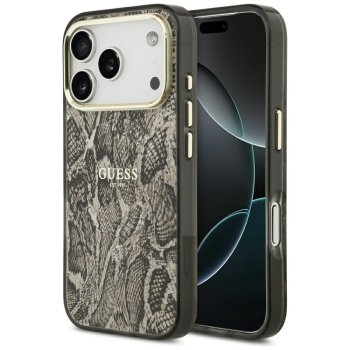Guess Python Pattern MagSafe Case for iPhone 17 Pro Max, Brown