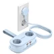 Orico AP3 65W GaN 6in1 ilgintuvas 2x AC + 2x USB-A + 2x USB-C, mėlynas