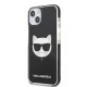 Karl Lagerfeld Choupette Head dėklas skirtas iPhone 13 mini, juodas
