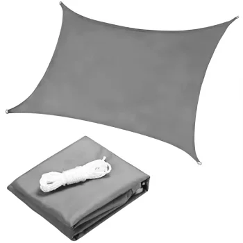 Rectangular Sun Shade Sail 2x3m Waterproof Garden Canopy ModernHome, Grey