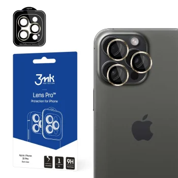 3mk Lens Protection Pro kameros stiklas iPhone 15 Pro, auksinis