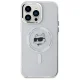 Karl Lagerfeld iPhone 14 Pro Max dėklas IML Metal Choupette Head MagSafe, baltas