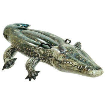 Intex Inflatable Crocodile Ride-On Float, 170 cm, Grey/Green