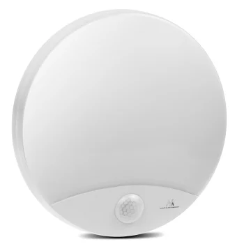 Maclean LED lauko sieninis šviestuvas su judesio jutikliu, 10W, IP44, baltas