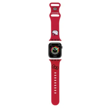 Hello Kitty dirželis Apple Watch 38/40/41mm, Silicone Kitty Head, raudonas