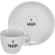 Espresso puodelių su lėkštutėmis rinkinys Gaggia Milano, 6 vnt., baltas