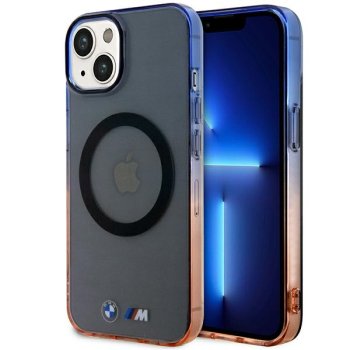 BMW Gradient Bumper MagSafe dėklas iPhone 14 Plus / 15 Plus, pilkas