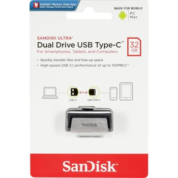 USB atmintinė SanDisk Ultra Dual Drive 32GB Type-C SDDDC2-032G-G46