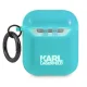 Karl Lagerfeld Choupette Head dėklas AirPods 1/2 ausinėms, mėlynas