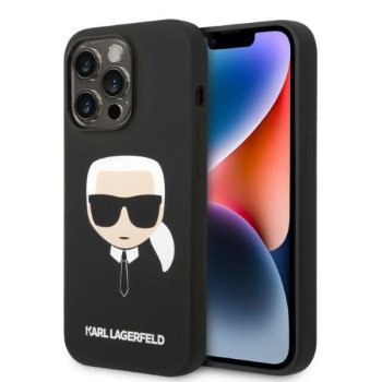 Karl Lagerfeld Silicone Karl's Head MagSafe dėklas iPhone 14 Pro Max, juodas