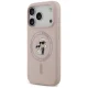Karl Lagerfeld dėklas iPhone 17 Pro telefonui Silicone Karl&Choupette MagSafe, rožinis