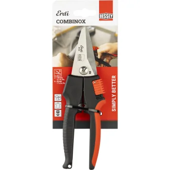 Universalios žirklės BESSEY Combinox D50, 190 mm, Red/Black