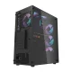 Kompiuterio korpusas Darkflash DK351 + 4 RGB ventiliatoriai, juodas