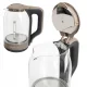Stiklinis elektrinis virdulys 1500W, 2L, LED, rudas