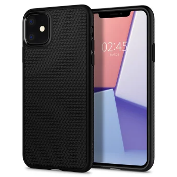 Spigen Liquid Air dėklas, skirtas iPhone 11, Juodas