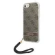 Guess dėklas iPhone SE 2022 / 2020 / 7 / 8, 4G Print Strap, rudas