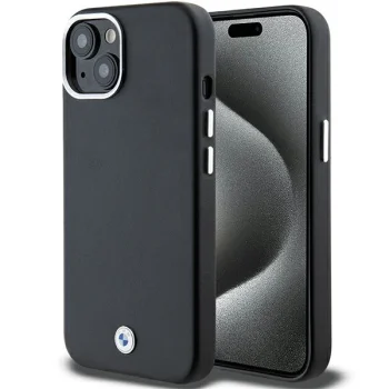 BMW Signature Wrapped Metal MagSafe dėklas iPhone 15 / 14 / 13, juodas