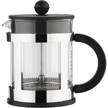 Prancūziškas kavinukas Bodum Kenya, 0,5 l, juodas / sidabrinis