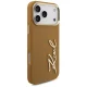 Karl Lagerfeld dėklas iPhone 17 Pro Max telefonui, ruda