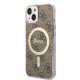 Guess GUBPP14SH4EACSW dėklo ir įkroviklio rinkinys iPhone 14, rudas