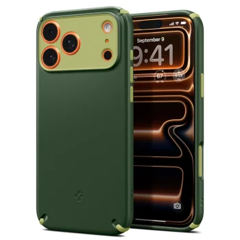Dėklas Spigen Nano Pop Hybrid MagSafe, skirtas iPhone 17 Pro Max, žalias
