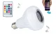 LED RGB lemputė E27 su Bluetooth garsiakalbiu ir nuotolinio valdymo pultu