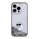 Karl Lagerfeld dėklas iPhone 15 Pro Max telefonui Liquid Glitter Choupette