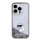 Karl Lagerfeld dėklas iPhone 15 Pro Max telefonui Liquid Glitter Choupette