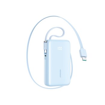 Išorinė baterija Joyroom JR-PR2L 10000mAh 35W su įmontuotais laidais, mėlyna