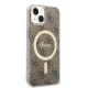 Guess GUBPP14SH4EACSW dėklo ir įkroviklio rinkinys iPhone 14, rudas
