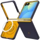Dėklas Spigen Nano Pop MagSafe skirtas Samsung Galaxy Z Flip 8, tamsiai mėlynas ir geltonas