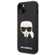 Karl Lagerfeld Silicone Karl\'s Head MagSafe dėklas iPhone 14/15 Plus, juodas