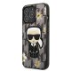 Karl Lagerfeld Flower Ikonik Karl dėklas iPhone 13 / 13 Pro, pilkas