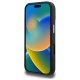 Guess Grained Triangle MagSafe dėklas iPhone 16 Pro Max telefonui, juodas