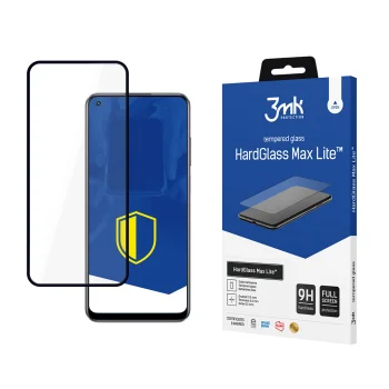 Apsauginis stiklas 3Mk HardGlass Max Lite skirtas Realme 10, juodas