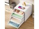 Desk Organizer with 4 Drawers for A4 Documents and Office Supplies, White