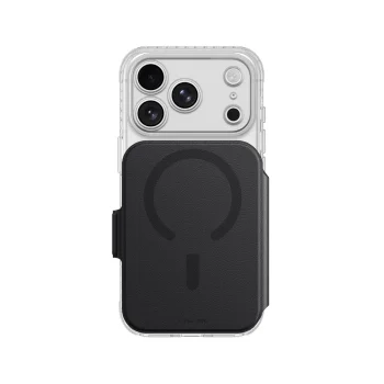 AmazingThing Titan Pro Lens Flip Set dėklas su pinigine iPhone 18 Pro Max, MagSafe, juodas