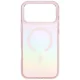 Uniq Iridescia Magclick dėklas su įkrovimu iPhone 17 Pro Max, rožinis
