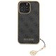 Guess iPhone 14 Pro dėklas 4G Charm, pilkas