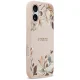 Guess Grained Flowers Classic Logo MagSafe iPhone 17 Case - Pink