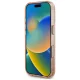Guess IML Metal Glitter 4G Circle Triangle MagSafe dėklas iPhone 16 Pro, rožinis