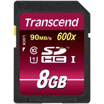 Transcend SDHC 8GB Class 10 UHS-I 600x Ultimate atminties kortelė