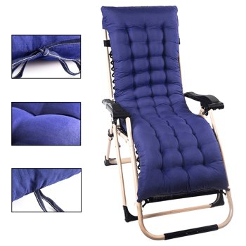 Navy Blue Garden Lounger Cushion 165x50cm