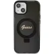 Guess Ring Stand Script Glitter MagSafe dėklas iPhone 13/14/15, juodas