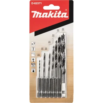 Makita medžio grąžtų rinkinys, 7 dalių, 1/4"