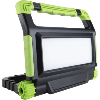 Akumuliatorinis LED darbinis prožektorius REV Spot Green 50W su stovu, juodas / žalias