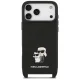 Karl Lagerfeld dėklas su dirželiu iPhone 18 Pro / 17 Pro Saffiano Karl&Choupette, juodas
