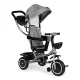 ECOTOYS 2-in-1 Tricycle Stroller with 360 Rotating Seat, Grey