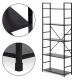 Modernhome CWJ6024144LG medinė lentyna su 5 lentynomis, juoda