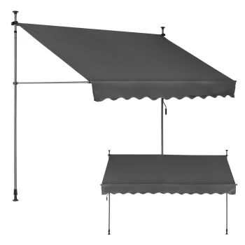 Balkono tendas MultiGarden 144505, 300x120 cm, reguliuojamo aukščio, pilkas